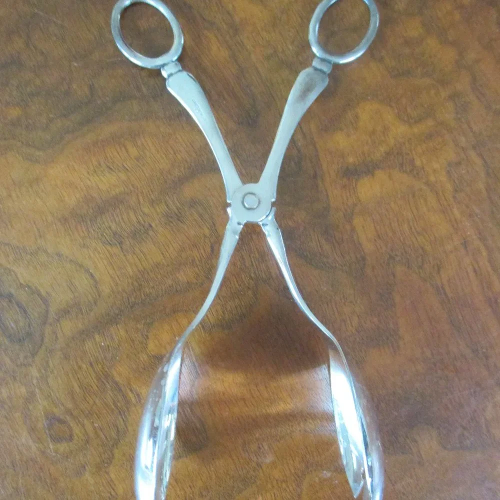 Sandwich Tongs salad serving tongs vintage silverplate made in England EPNS
